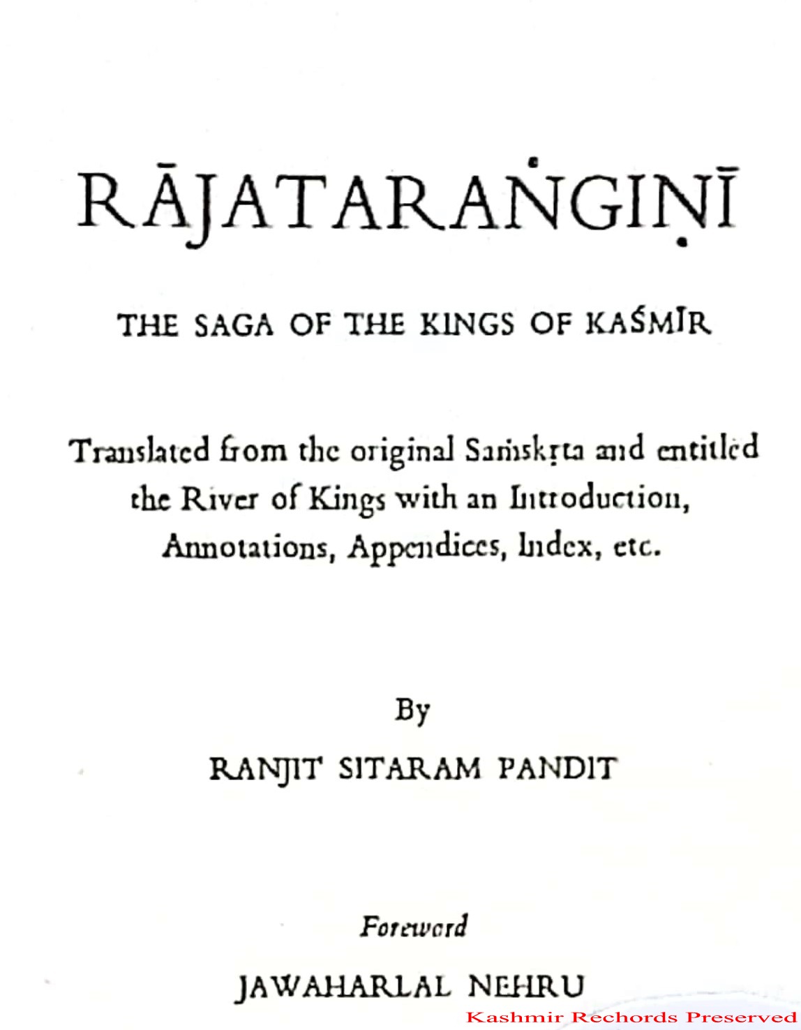 Kalhana’s Rajtarangini—how it got revealed?